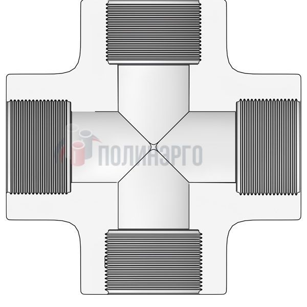  Крестовина резьбовая 2" CL3000 NPT-F ASME B16.11 - фото 2