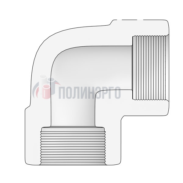  Отвод резьбовой 90° 2" CL3000 NPT-F ASME B16.11 - фото 2